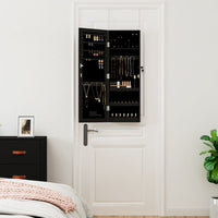 Thumbnail for Spiegel-Schmuckschrank mit LED-Beleuchtung Wandmontage Schwarz