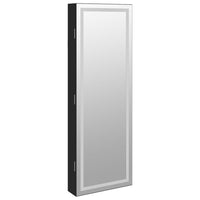 Thumbnail for Spiegel-Schmuckschrank mit LED-Beleuchtung Wandmontage Schwarz