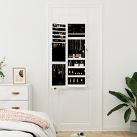 Thumbnail for Spiegel-Schmuckschrank mit LED-Beleuchtung Wandmontage Weiß