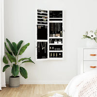 Thumbnail for Spiegel-Schmuckschrank mit LED-Beleuchtung Wandmontage Weiß