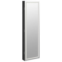 Thumbnail for Spiegel-Schmuckschrank mit LED-Beleuchtung Wandmontage Schwarz