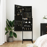 Thumbnail for Spiegel-Schmuckschrank Freistehend Schwarz 42x38x152 cm