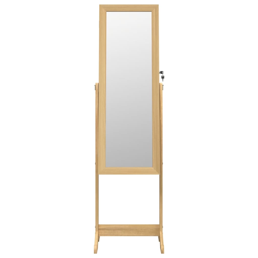 Schmuckschrank mit Spiegel & LED-Beleuchtung Freistehend