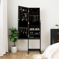 Thumbnail for Schmuckschrank mit Spiegel &LED-Beleuchtung Freistehend Schwarz