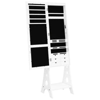 Thumbnail for Schmuckschrank mit Spiegel & LED-Beleuchtung Freistehend Weiß