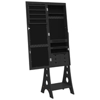 Thumbnail for Schmuckschrank mit Spiegel &LED-Beleuchtung Freistehend Schwarz