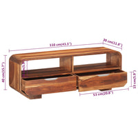 Thumbnail for TV-Schrank 110x30x40 cm Massivholz Akazie