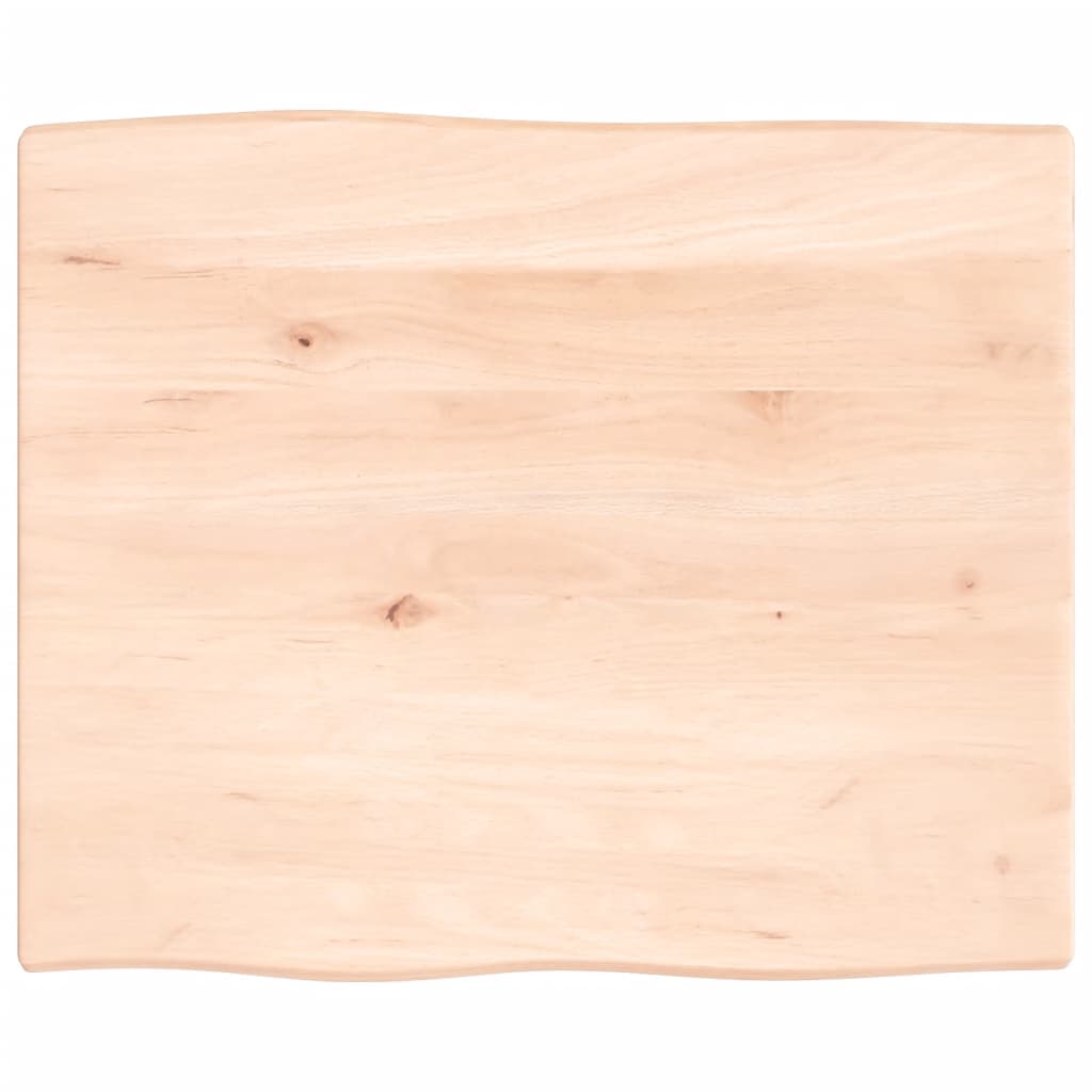 Schreibtischplatte 60x50x2 cm Massivholz Eiche Unbehandelt