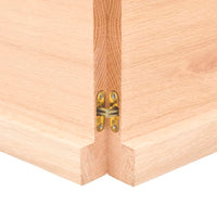 Thumbnail for Tischplatte 140x60x4 cm Massivholz Eiche Unbehandelt Baumkante