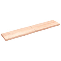 Thumbnail for Tischplatte 200x40x6 cm Massivholz Eiche Unbehandelt Baumkante