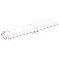 Thumbnail for Tischplatte 220x40x6 cm Massivholz Eiche Unbehandelt Baumkante