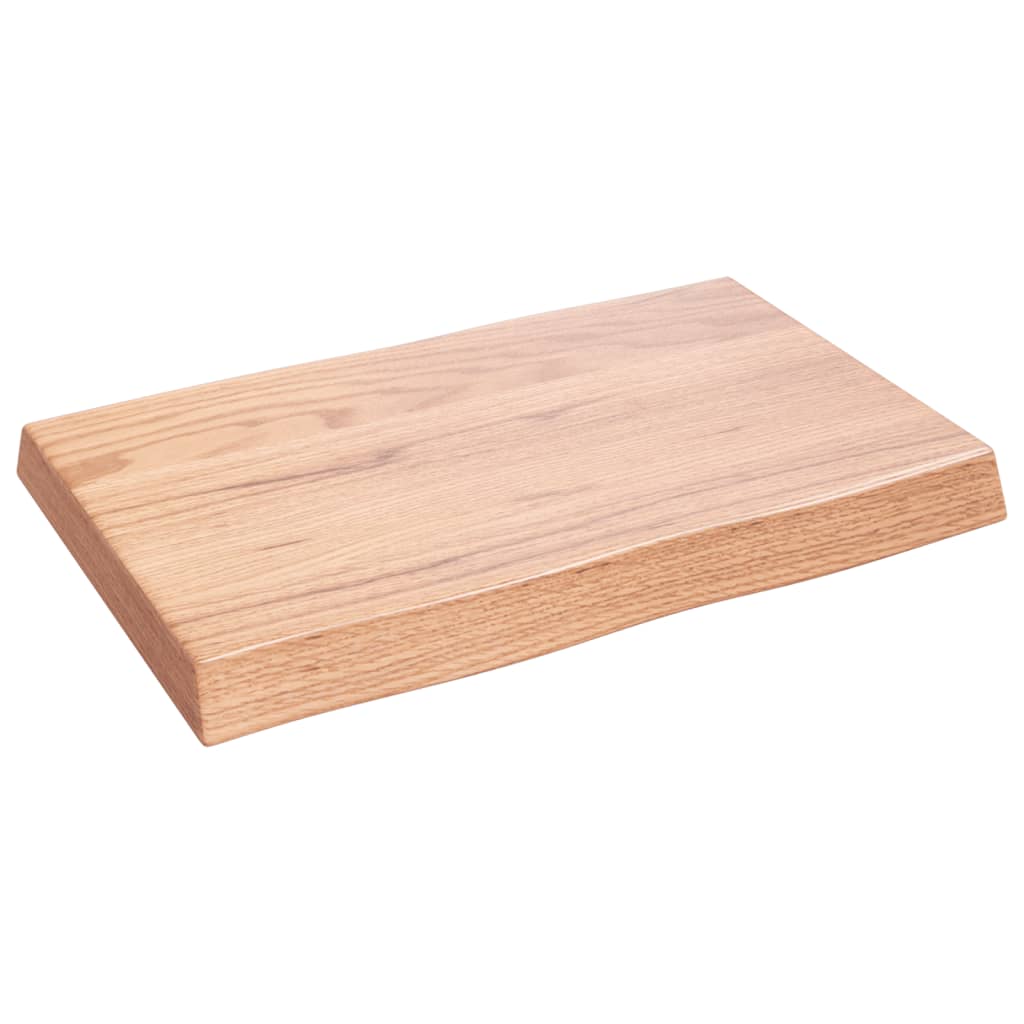 Schreibtischplatte Hellbraun 60x40x6 cm Massivholz Eiche