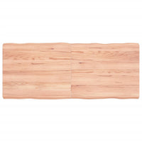 Thumbnail for Schreibtischplatte Hellbraun 120x50x6 cm Massivholz Eiche