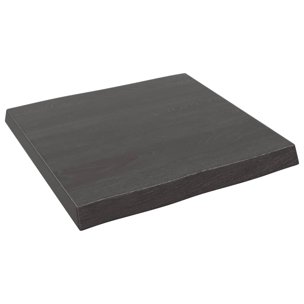 Schreibtischplatte Dunkelgrau 60x60x6 cm Massivholz Eiche