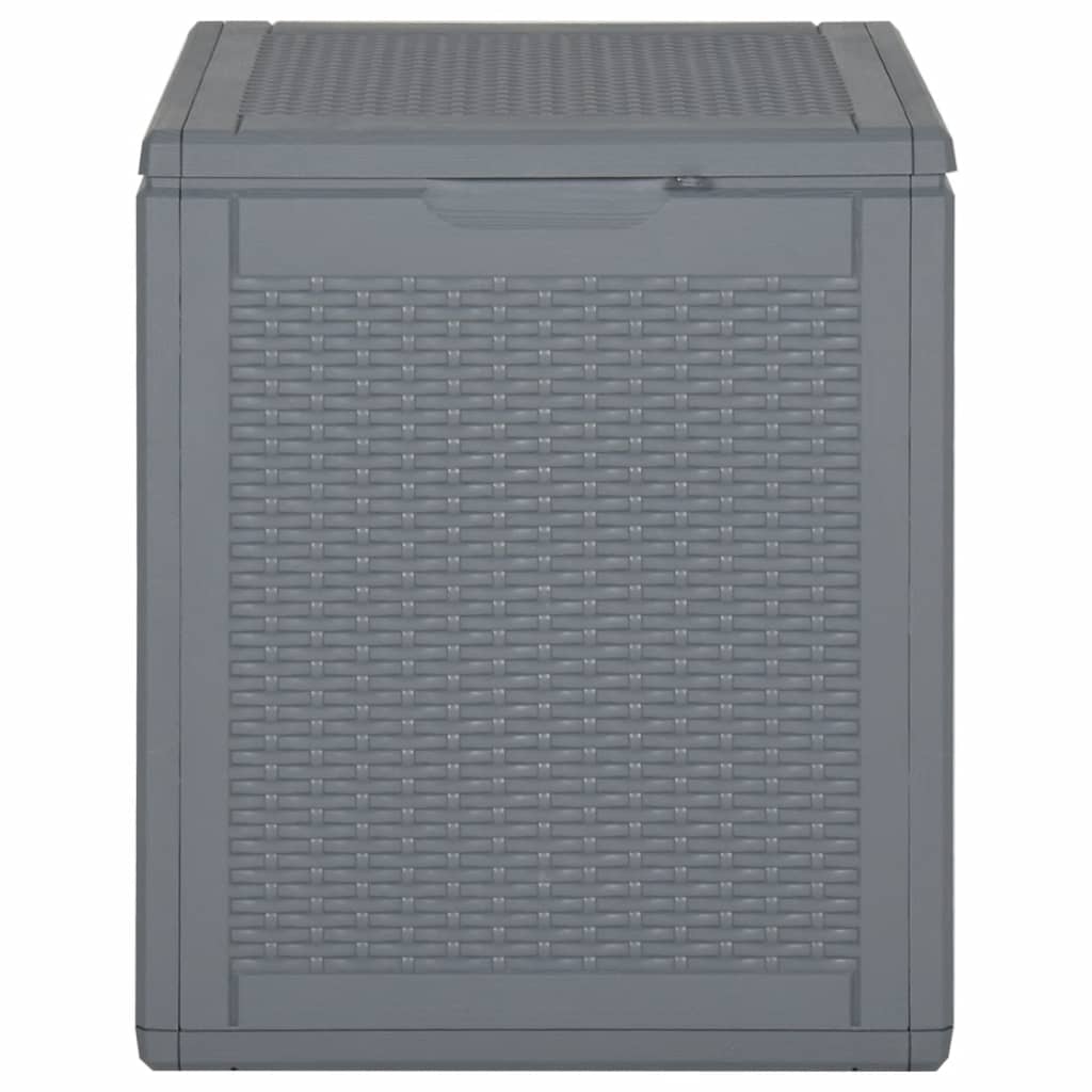 Gartentruhe Grau PP Rattan 90 L