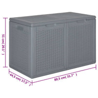 Thumbnail for Gartenbox Grau PP Rattan 180 L