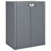 Thumbnail for Gartenschrank Grau 65x45x88 cm PP Rattan-Optik