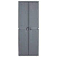 Thumbnail for Gartenschrank Grau 65x45x172 cm PP Rattan