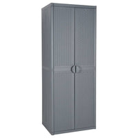 Thumbnail for Gartenschrank Grau 65x45x172 cm PP Rattan