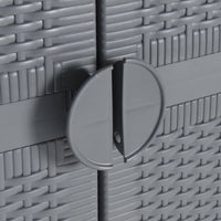 Thumbnail for Gartenschrank Grau 65x45x172 cm PP Rattan