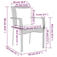 Thumbnail for 5-tlg. Garten-Lounge-Set mit Kissen Schwarz Poly Rattan