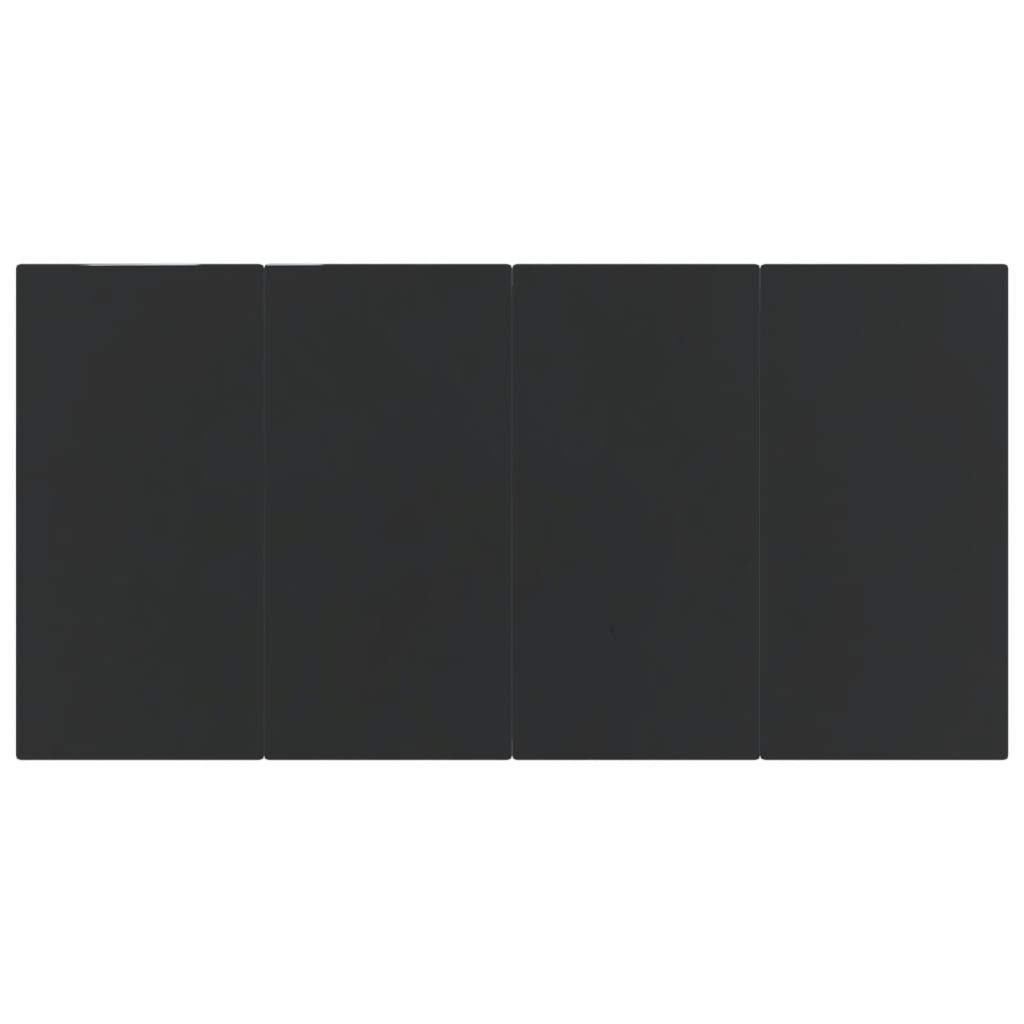 5-tlg. Garten-Lounge-Set mit Kissen Schwarz Poly Rattan