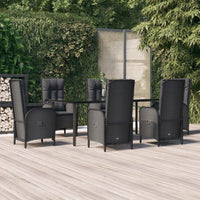 Thumbnail for 7-tlg. Garten-Essgruppe mit Kissen Schwarz Poly Rattan