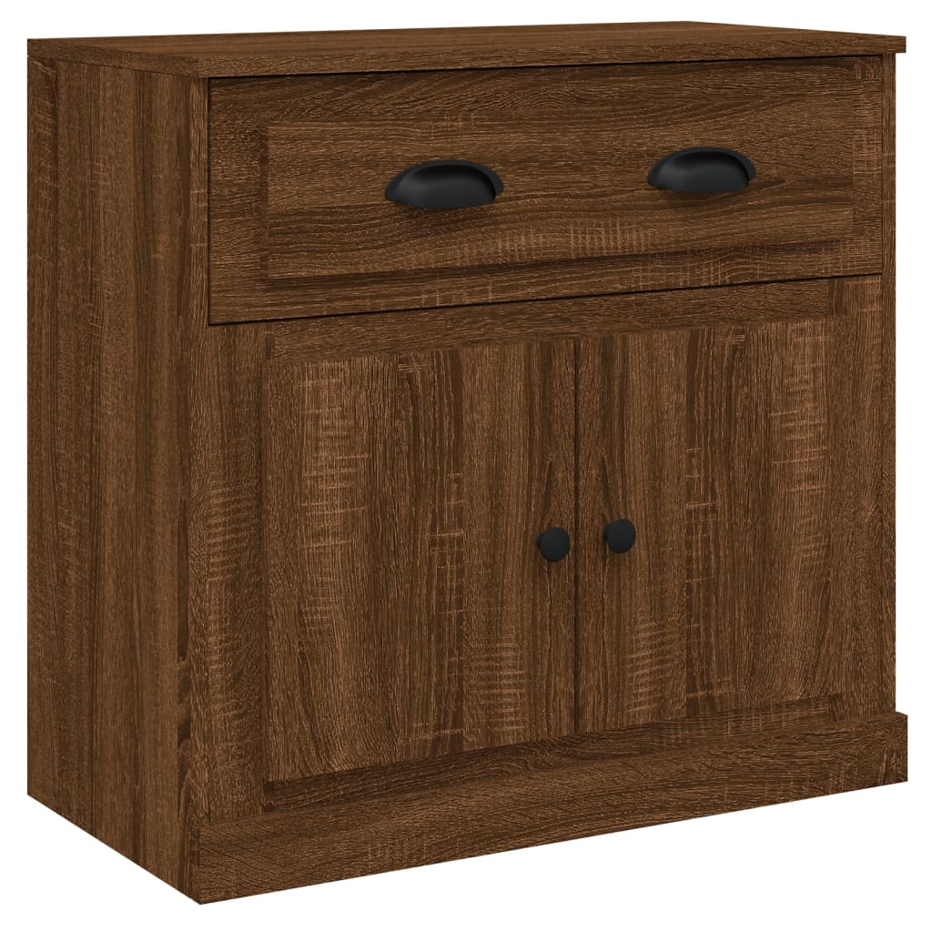 Sideboards 3 Stk. Braun Eichen-Optik Holzwerkstoff
