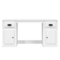 Thumbnail for Schreibtisch mit Stauraum Weiß Holzwerkstoff