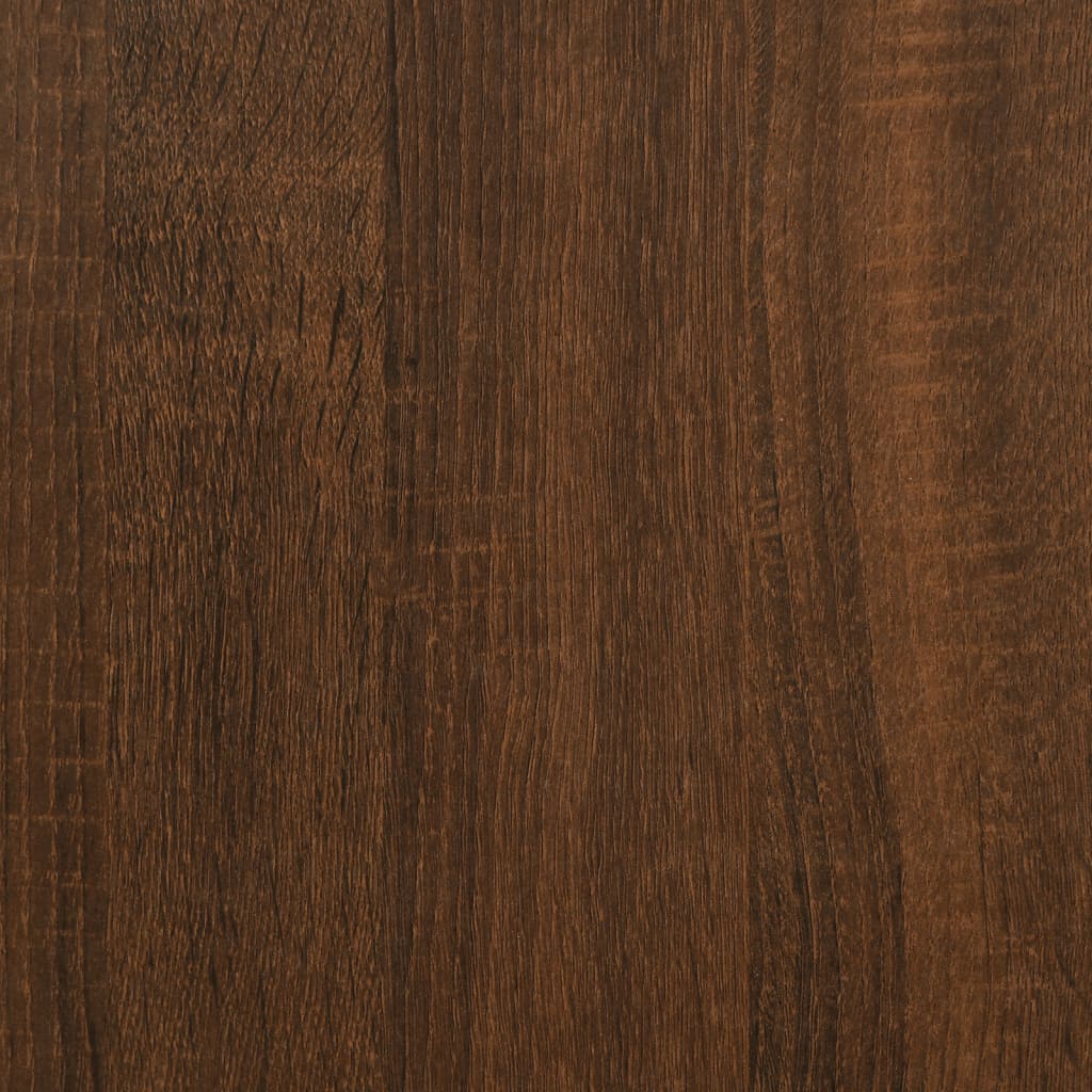 Schreibtisch mit Stauraum Braun Eichen-Optik Holzwerkstoff