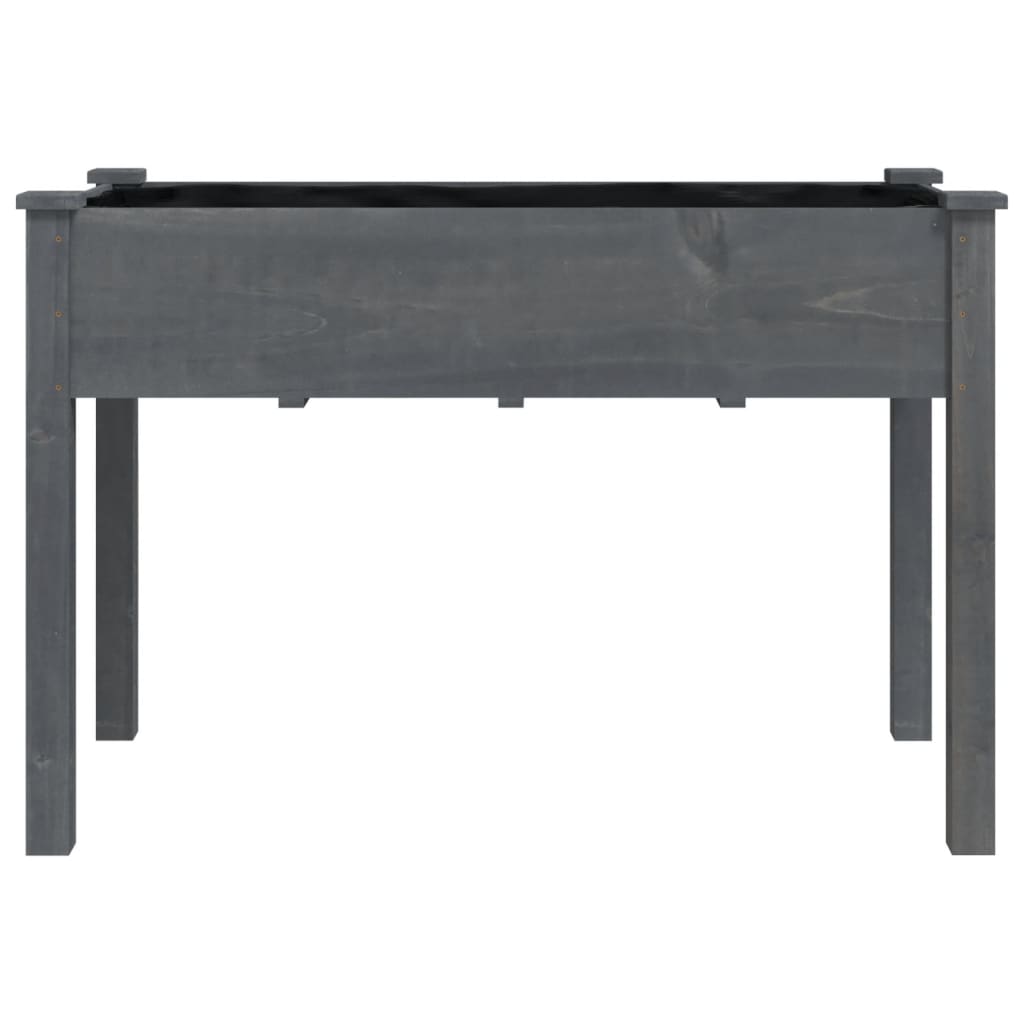 Pflanzkübel mit Einsatz Grau 118x59x76 cm Massivholz Tanne