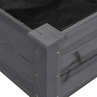 Thumbnail for Pflanzkübel mit Einsatz Grau 118x59x76 cm Massivholz Tanne