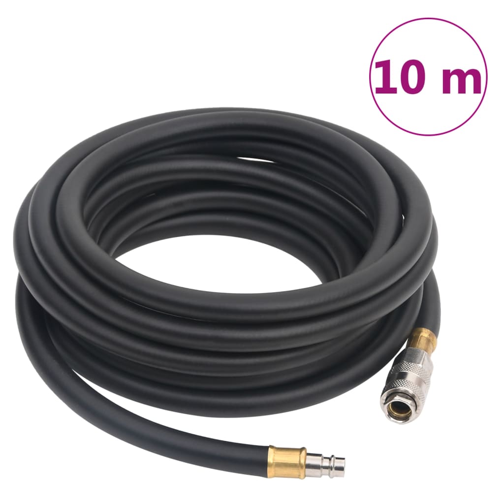 Hybrid-Luftschlauch Schwarz 10 m Gummi und PVC