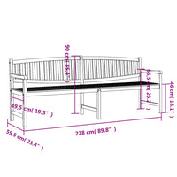 Thumbnail for Gartenbank 228x59,5x90 cm Massivholz Teak