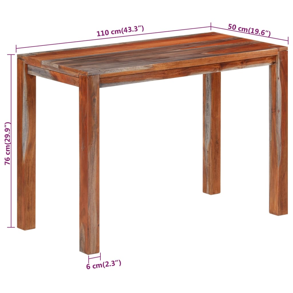 Esstisch 110x50x76 cm Massivholz Akazie