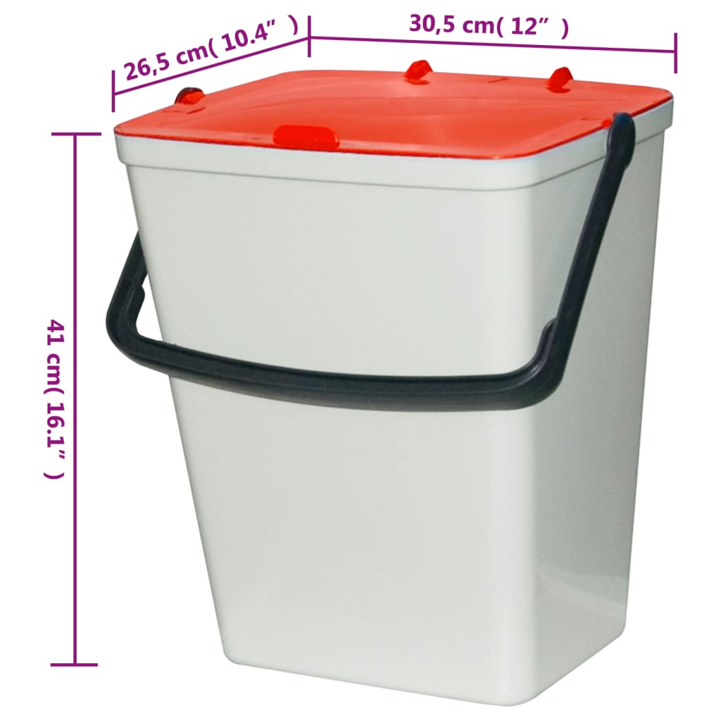Abfallbehälter mit Deckel 4 Stk. Polypropylen 60 L