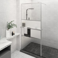 Thumbnail for Duschwand mit Ablage für Walk-In-Dusche Chrom 80x195 cm ESG