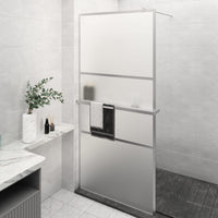 Thumbnail for Duschwand mit Ablage für Walk-In-Dusche Chrom 80x195 cm ESG