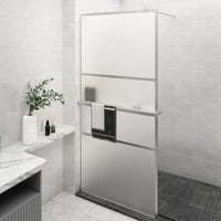 Thumbnail for Duschwand mit Ablage für Walk-In-Dusche Chrom 90x195 cm ESG
