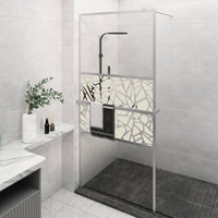 Thumbnail for Duschwand mit Ablage für Walk-In-Dusche Chrom 90x195 cm ESG