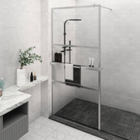 Thumbnail for Duschwand mit Ablage für Walk-In-Dusche Chrom 115x195 cm ESG
