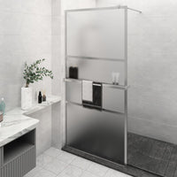 Thumbnail for Duschwand mit Ablage für Walk-In-Dusche Chrom 115x195 cm ESG