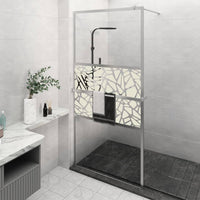 Thumbnail for Duschwand mit Ablage für Walk-In-Dusche Chrom 115x195 cm ESG