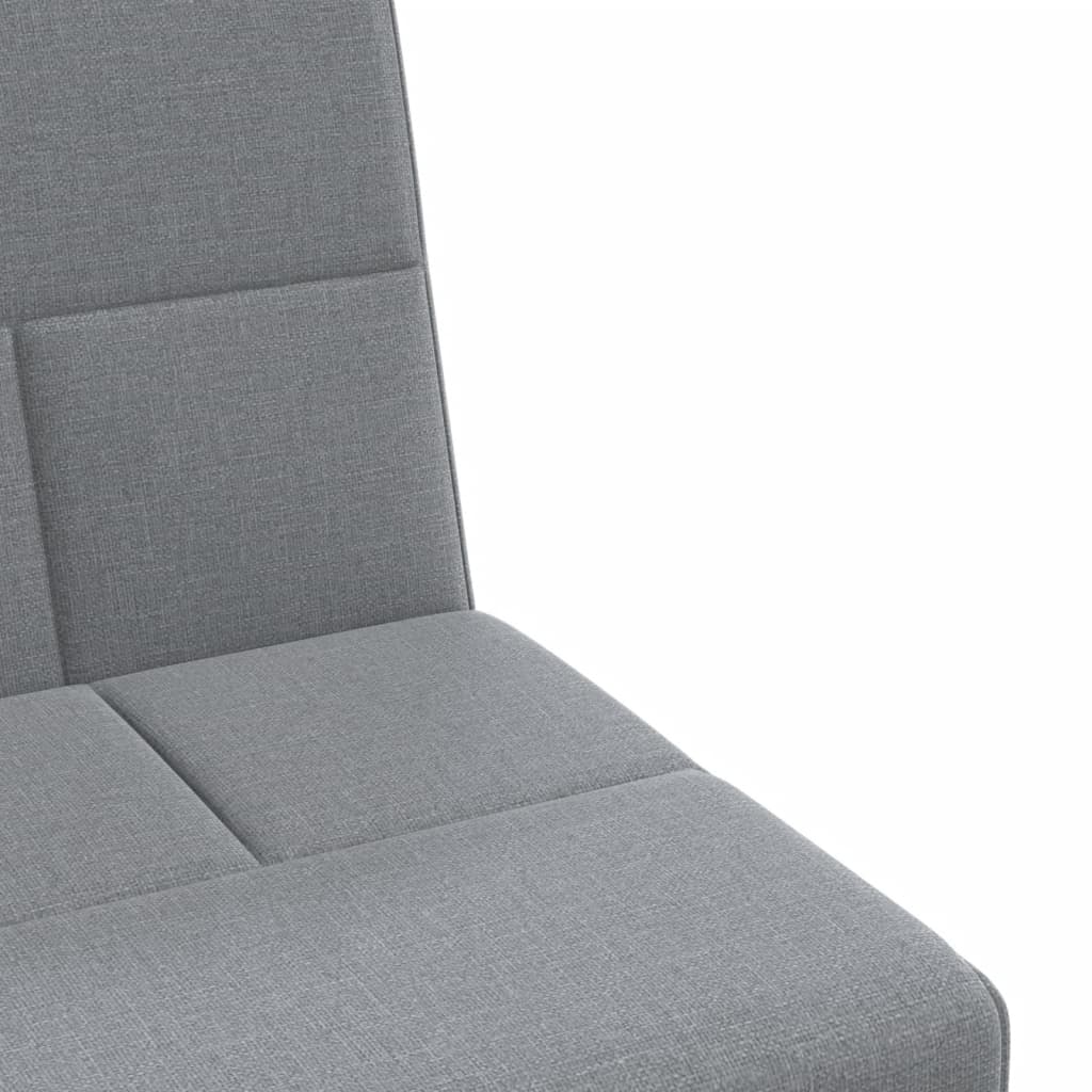 Schlafsofa in L-Form Hellgrau 255x140x70 cm Stoff