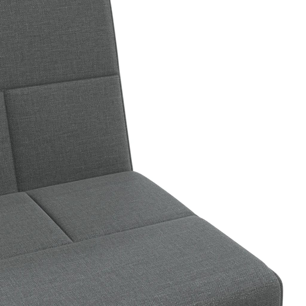 Schlafsofa in L-Form Dunkelgrau 255x140x70 cm Stoff