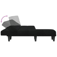 Thumbnail for Schlafsofa in L-Form Schwarz 255x140x70 cm Stoff