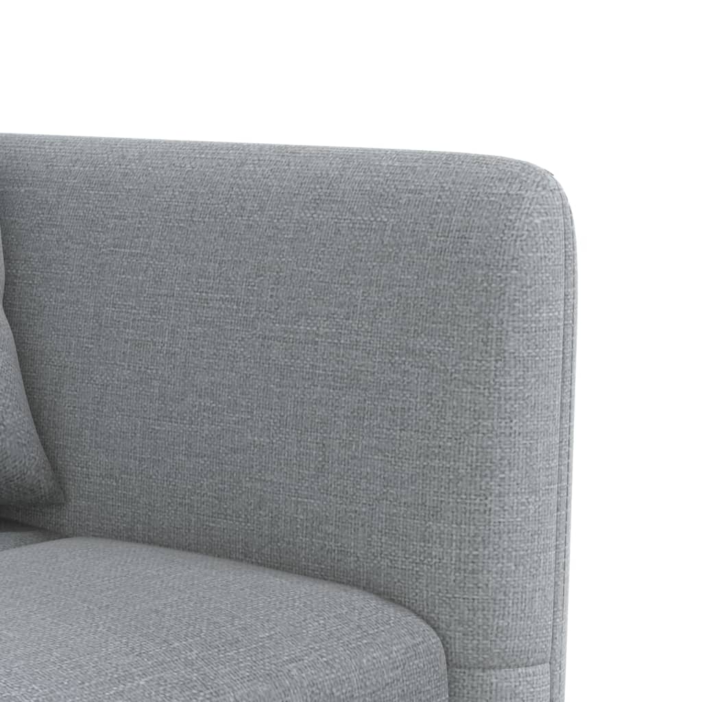 Schlafsofa in L-Form Hellgrau 275x140x70 cm Stoff