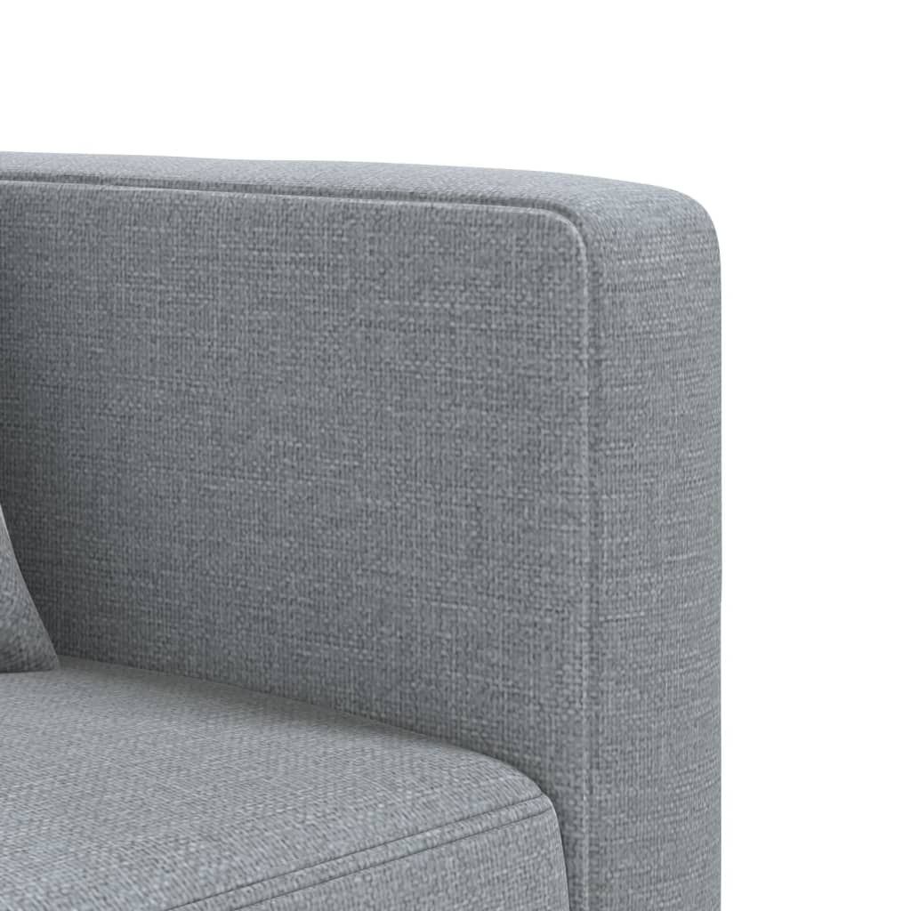 Schlafsofa in L-Form Hellgrau 275x140x70 cm Stoff