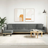Thumbnail for Schlafsofa in L-Form Dunkelgrau 275x140x70 cm Stoff