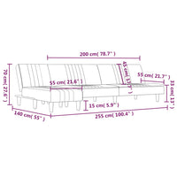 Thumbnail for Schlafsofa in L-Form Hellgrau 255x140x70 cm Stoff